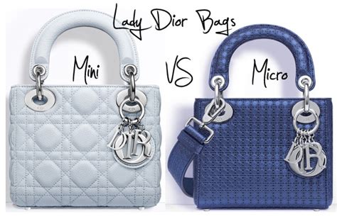 lady dior.micro|Lady Dior mini vs small.